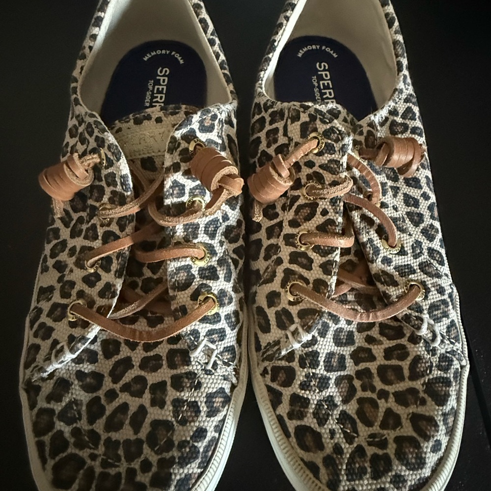 Sperry Leopard Print Crest Vibe Sneakers - Picture 4 of 5